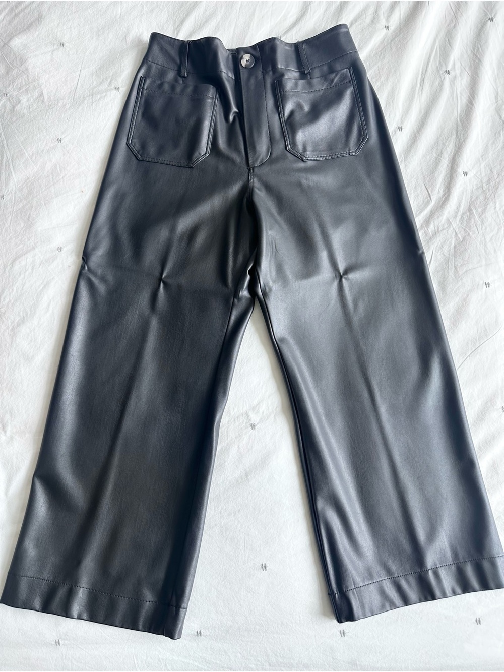 Anthropologie Colette Cropped Vegan Leather Pants